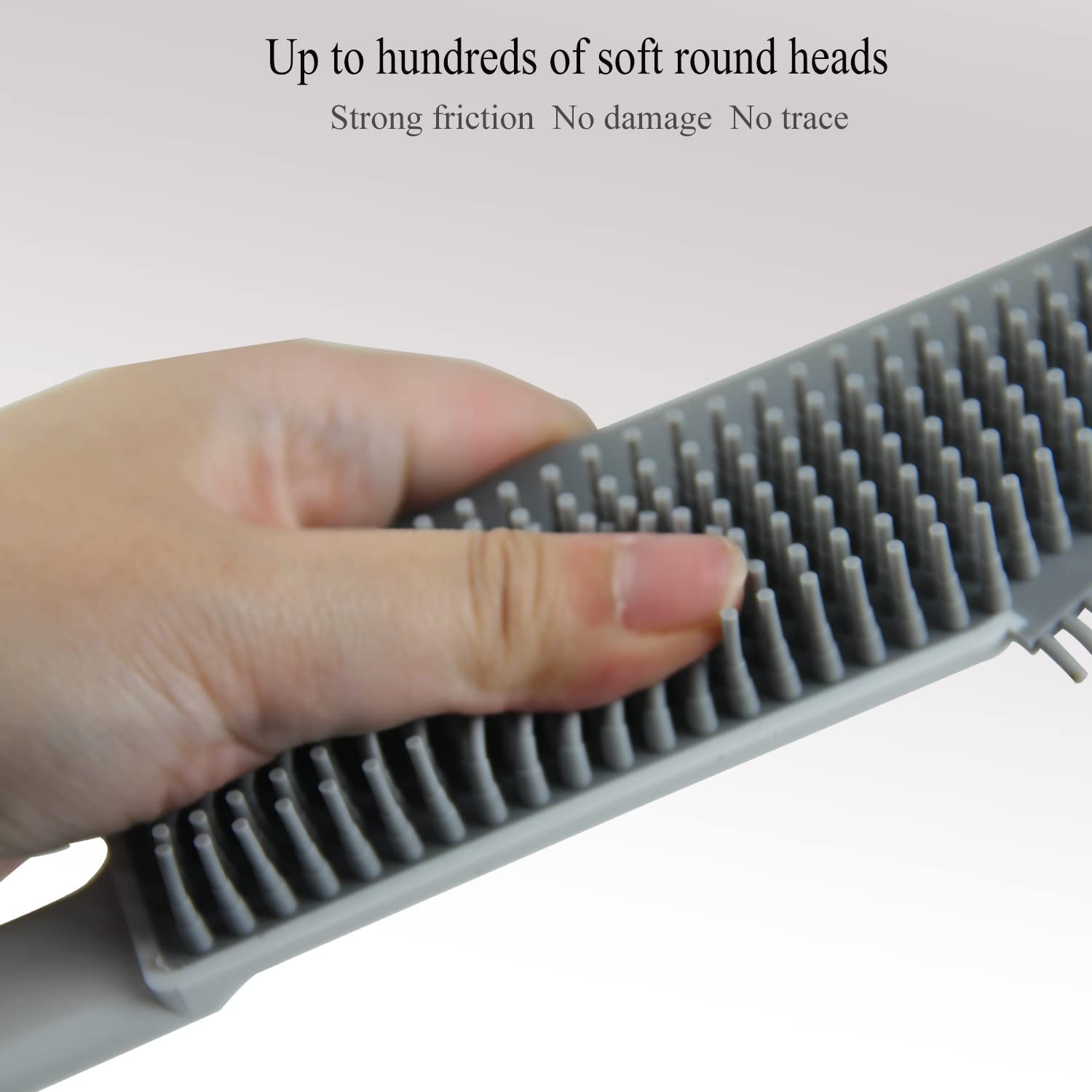 Multi-Functional Cleaning Brush Set - Silicone Scraper & Crevice Brush for Kitchen, Bathroom, Sink, Window, Mirror, Bathtub - Perfect for Deep Cleaning Floors, Countertops & Hard-to-Reach Areas (White)