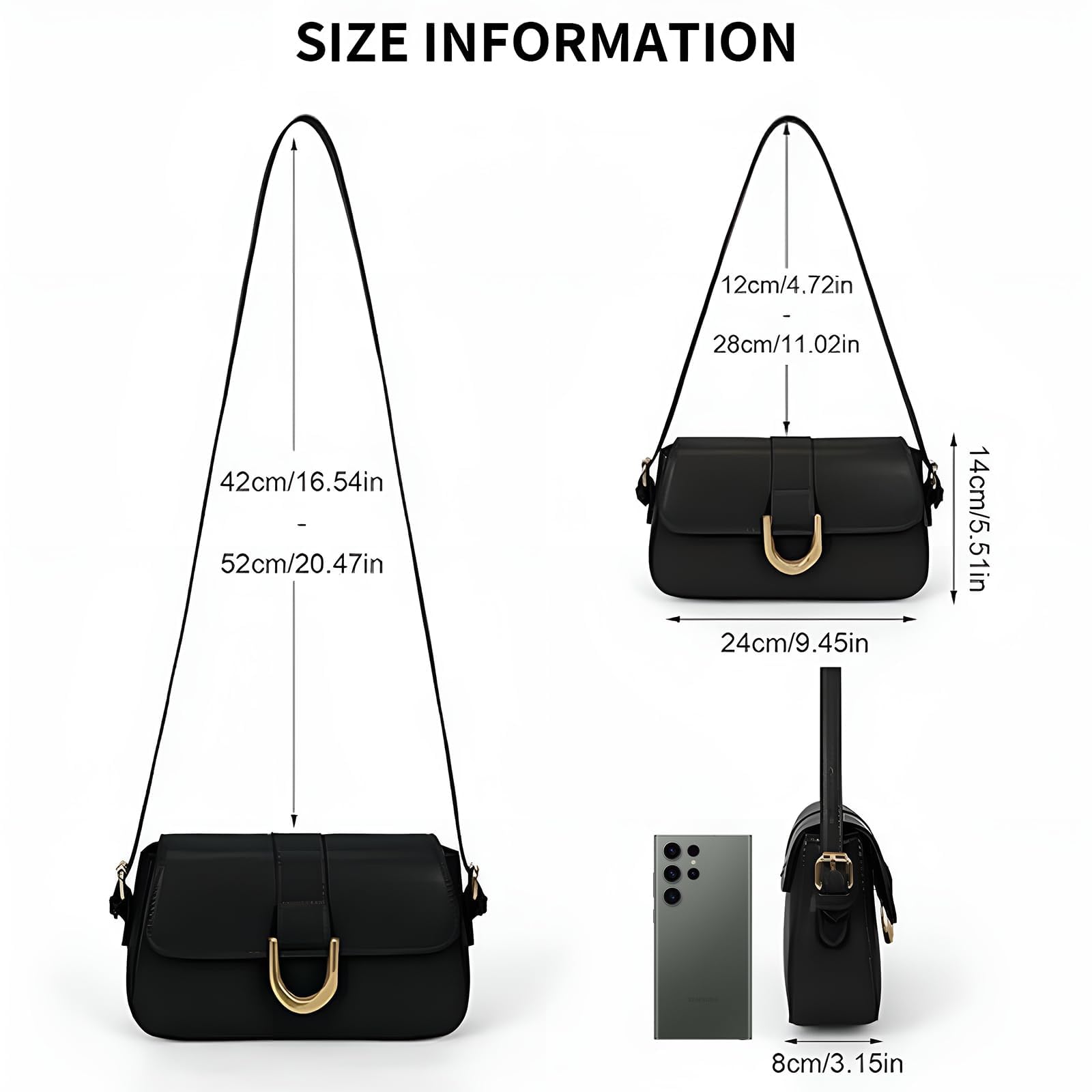 Trendy Y2K Small Shoulder Bag for Women - Vintage Crossbody Purse & Retro Satchel Handbag - Perfect for Daily Use, Travel, and Casual Outfits