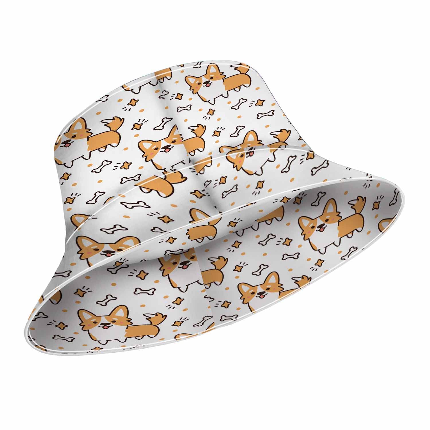 WONDERTIFY Cat and Fish Bucket Hat - Stylish Summer Sun Hat for Women & Men - Perfect for Beach, Fishing, Outdoor Adventures