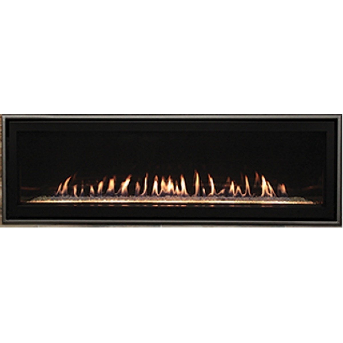 48 Inch Linear Contemporary Direct Vent Fireplace - Empire Boulevard DVLL48BP92 | Modern Gas Fireplace for Living Room, Bedroom & Office