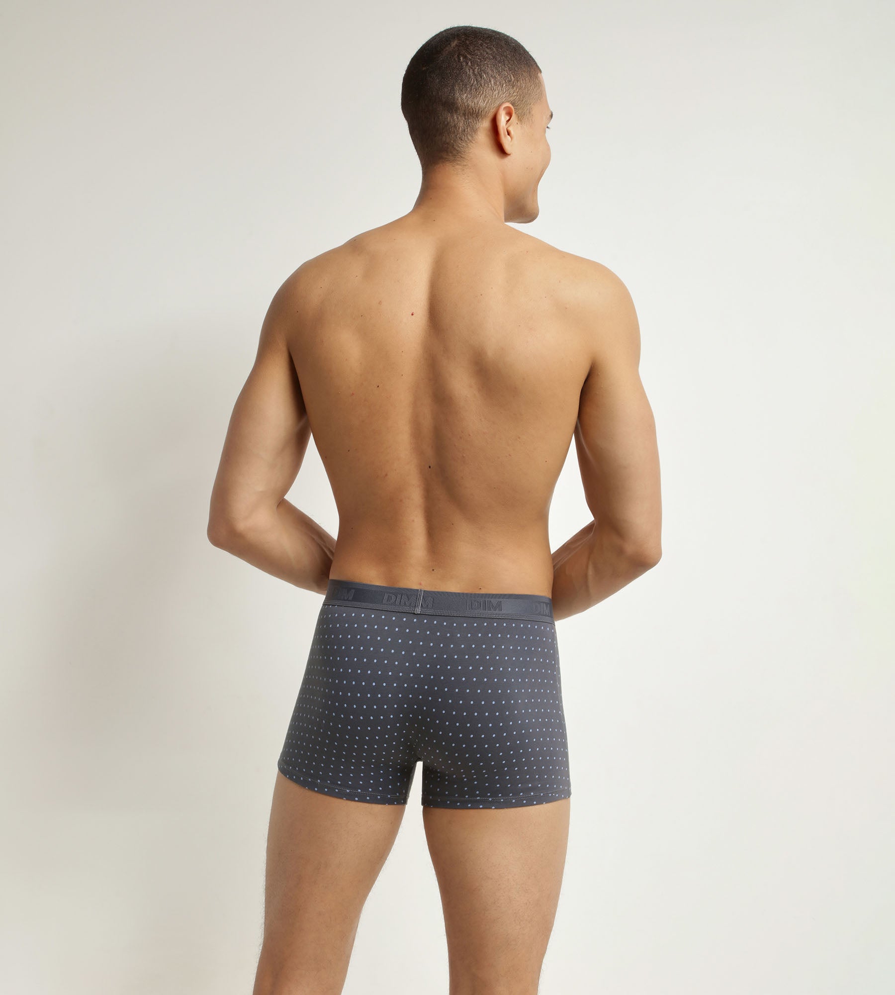 Men's Stretch Cotton Boxer Briefs - Lavender Polka Dot Print - Comfortable Underwear for Daily Wear & Active Lifestyle
