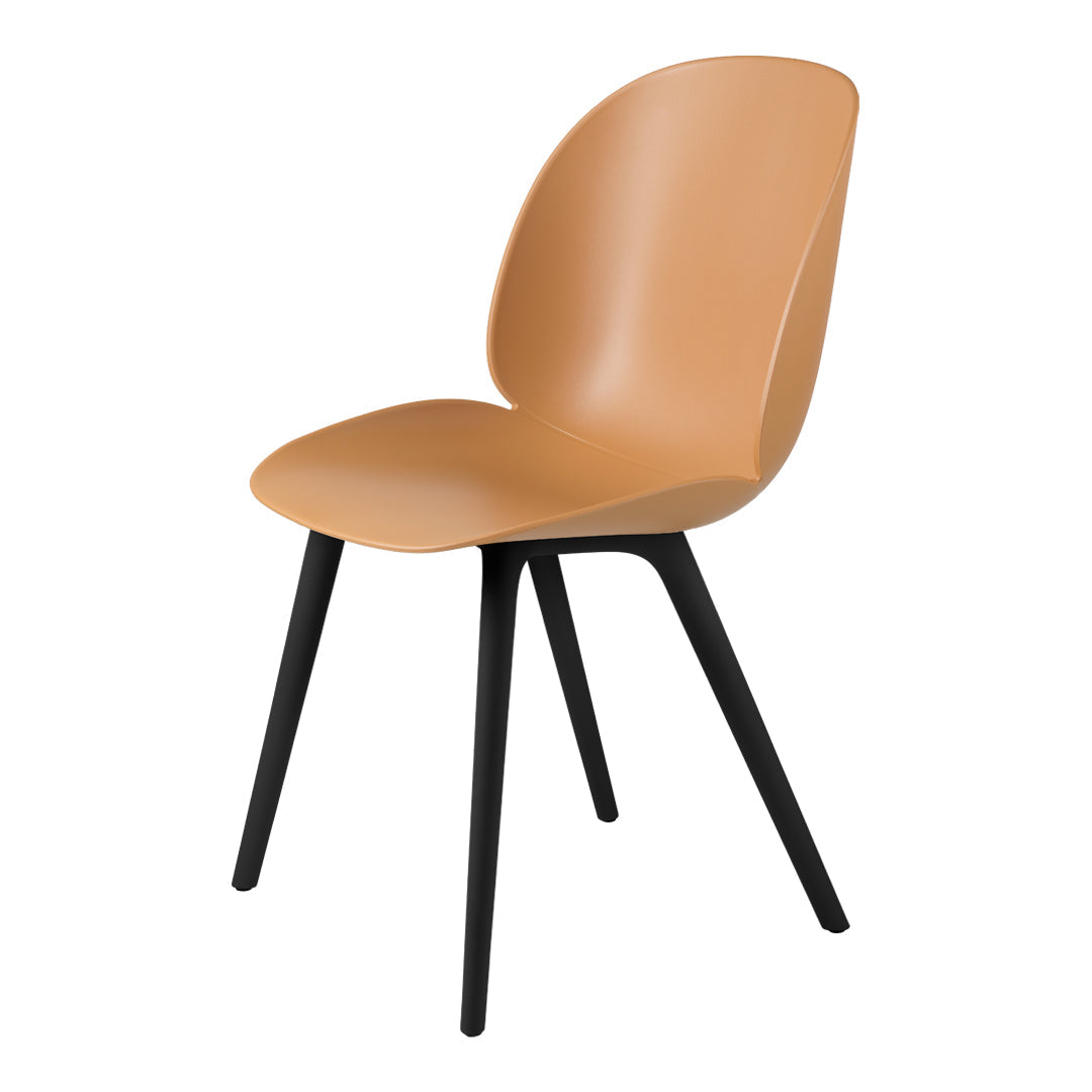 Stylish Beetle Dining Chair with Black Plastic Base - Perfect for Modern Kitchens, Restaurants & Home Decor