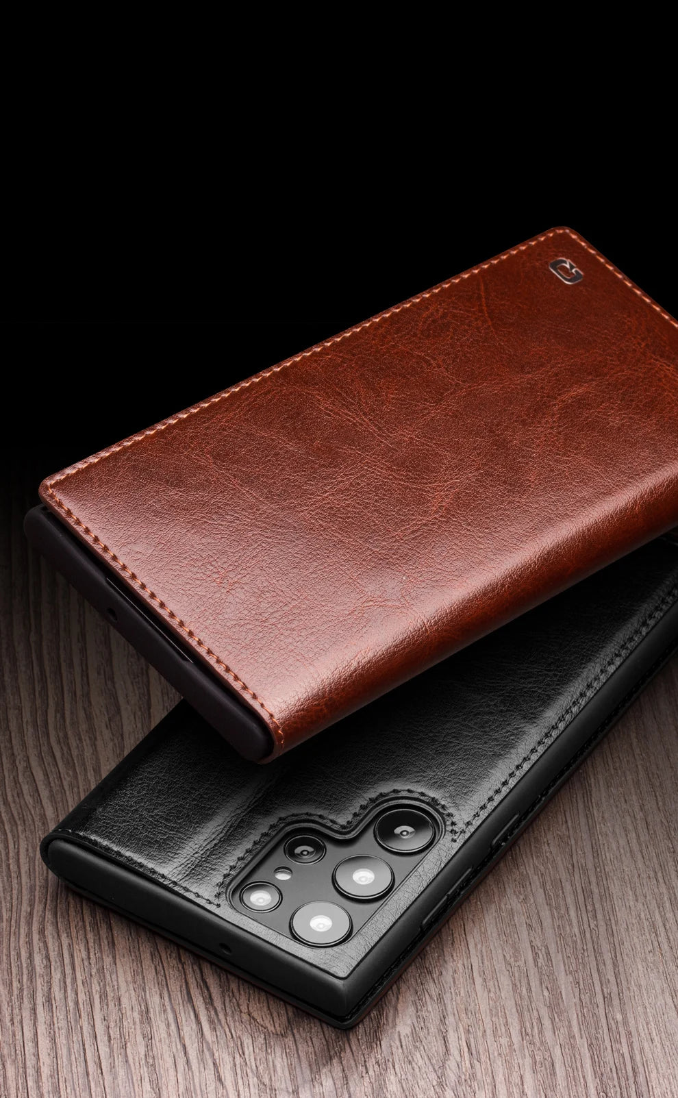 Samsung Galaxy S25 Ultra Genuine Leather Wallet with Card Slots - Stylish Retro Design for Men & Women - Perfect for Everyday Use, Travel, and Business