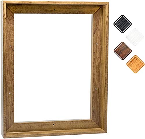 Light Brown 18x36 Canvas Floating Frame - 1-1/4 Inch Deep Picture Frame for Wall Art, Finished Canvas Paintings & Home Decor | Perfect for Living Room, Bedroom & Office Wall Display