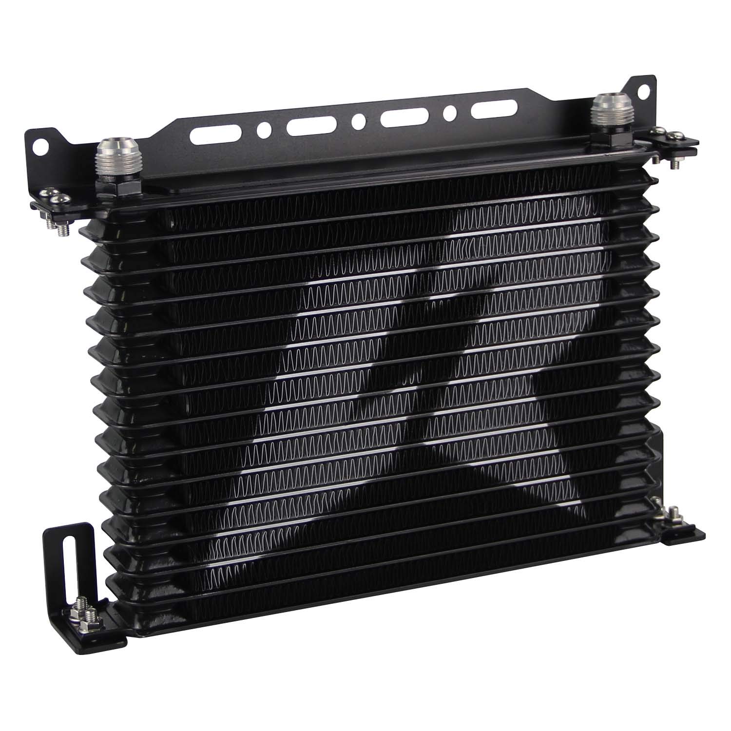 AN10 Aluminum Engine Oil Cooler Kit with 15-Row Black Core & Mounting Bracket - High Performance Cooling for Cars, Trucks, and Off-Road Vehicles