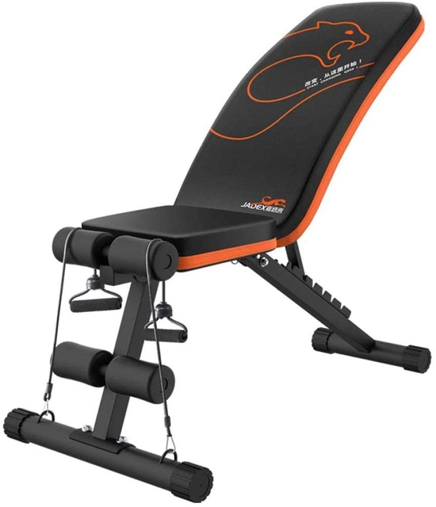 LSYOA Adjustable Weight Bench - Foldable Workout Bench for Home Gym, Multi-Position Dumbbell Bench Press, Sit-Ups, Leg Lifts & Full Body Training - Perfect for Small Spaces & Home Fitness - Black