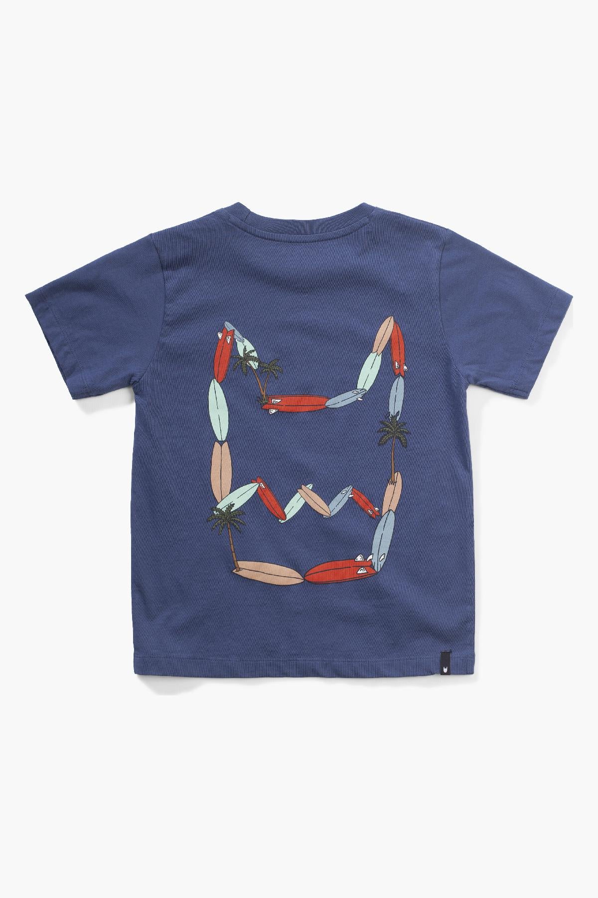 Boys' Munster Graphic T-Shirt - Dark Denim Blue Cotton Tee for Kids | Casual Wear, School Outfits & Everyday Play