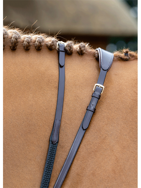 Le Mieux Soft Rubber Reins - Premium Equestrian Training Reins for Horses | Perfect for Dressage, Jumping & Trail Riding