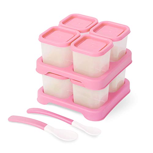[Pack of 8] Pink Lid - 4 Ounce (120ml) Each