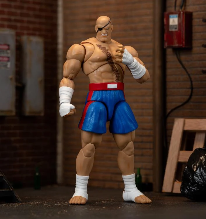 Jada Toys 1/12 Scale 6-Inch Ultra Street Fighter II Action Figure - Sagat Collectible for Gamers & Fans | Perfect for Display, Cosplay & Fighting Game Enthusiasts
