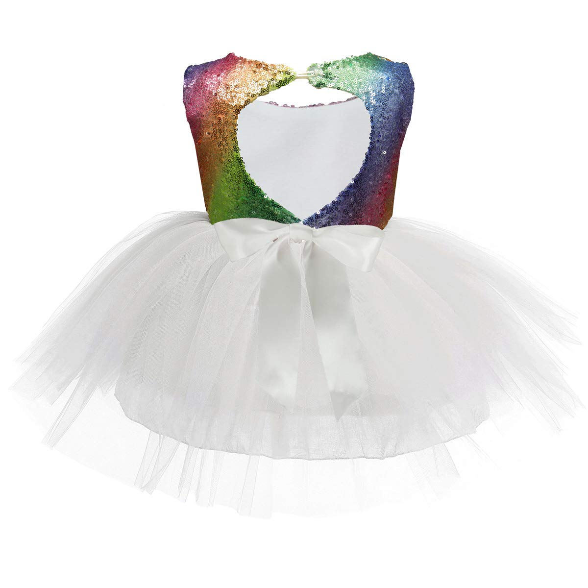 Princess Tulle Tutu Dress for Girls - Sparkly Sequin Backless Flower Lace Party Dress for Weddings, Pageants & Special Occasions (Newborn to 7 Years)