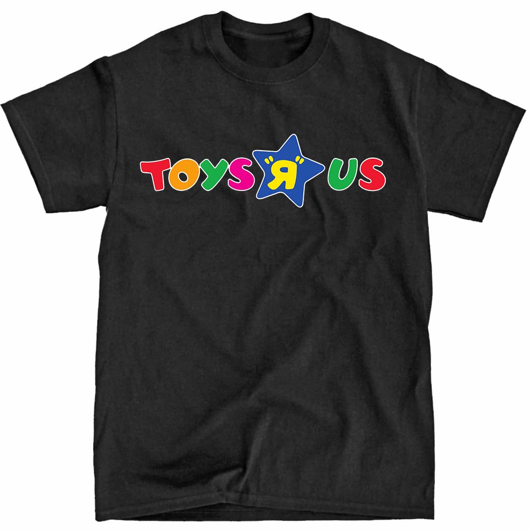 Toys R Us Black Cotton T-Shirt for Kids & Adults - Comfortable Casual Wear for Playtime, School & Everyday Outfits
