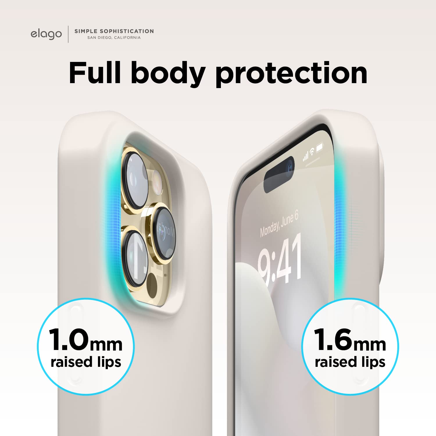 elago iPhone 14 Pro Max Case 6.7 Inch - Premium Liquid Silicone Protective Cover with Shockproof Design & Soft Microfiber Lining | Slim Fit, Anti-Scratch | Perfect for Everyday Use, Travel & Outdoor Activities (Stone Color)