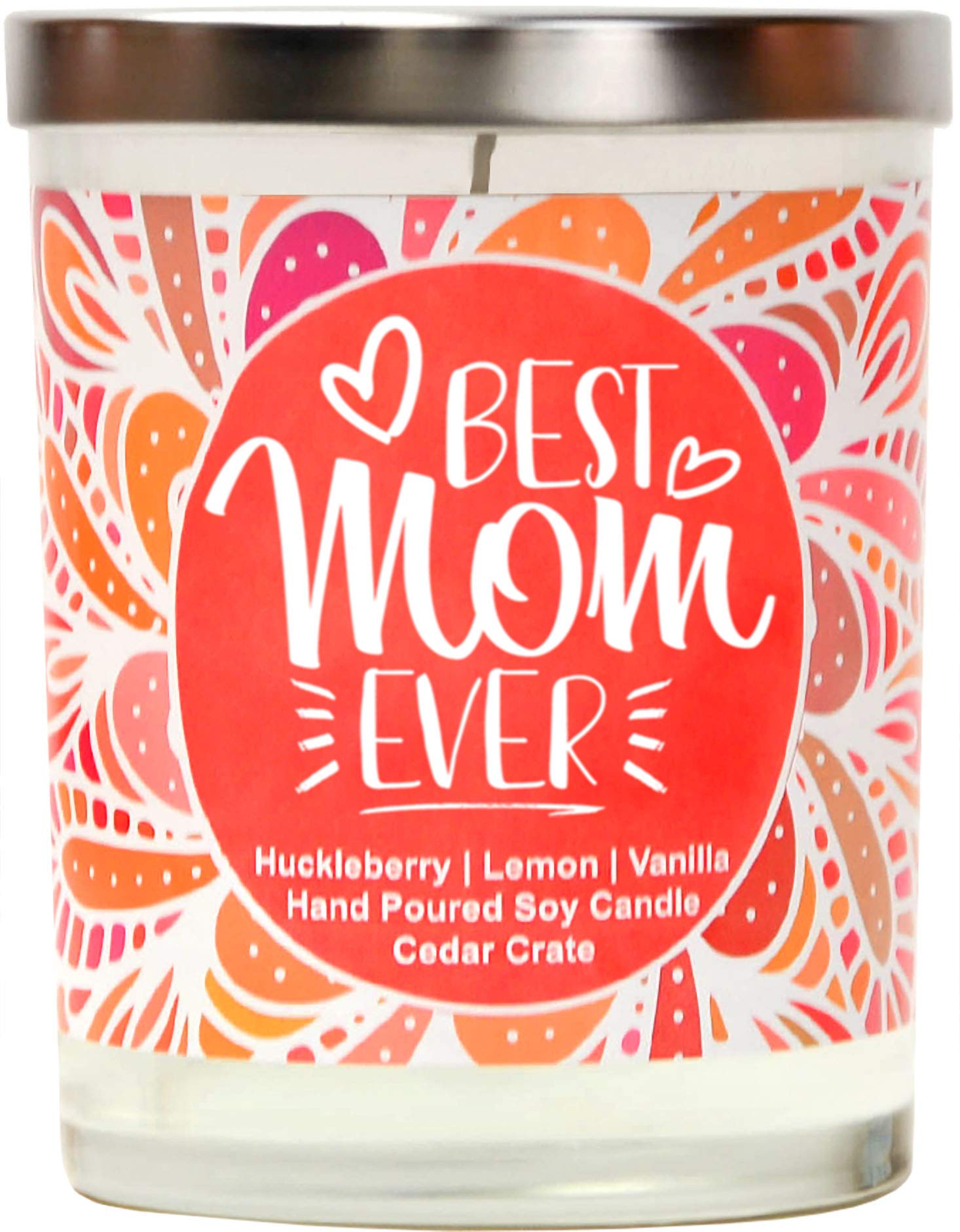 Best Mom Ever Scented Candle - Thoughtful Gifts for Women, Mom, Grandma, Girlfriend, Sister & Aunt | Funny Birthday, Christmas & Holiday Present from Daughter, Son or Dad | Perfect for Relaxation, Home Decor & Special Occasions