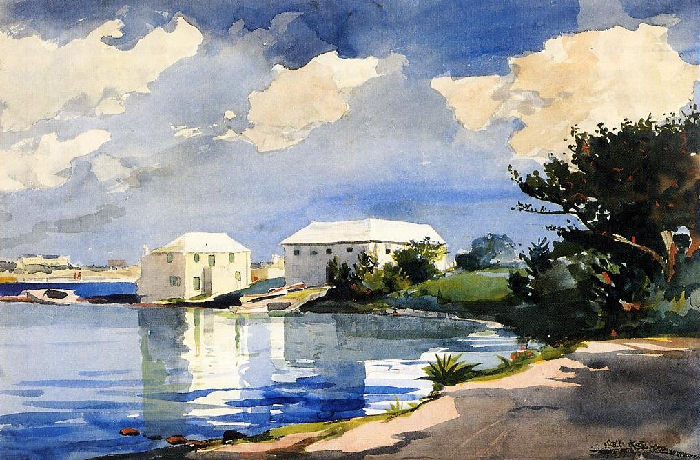 Winslow Homer Bermuda Salt Kettle 18x27 Premium Canvas Print - Ocean Art for Beach House & Coastal Decor