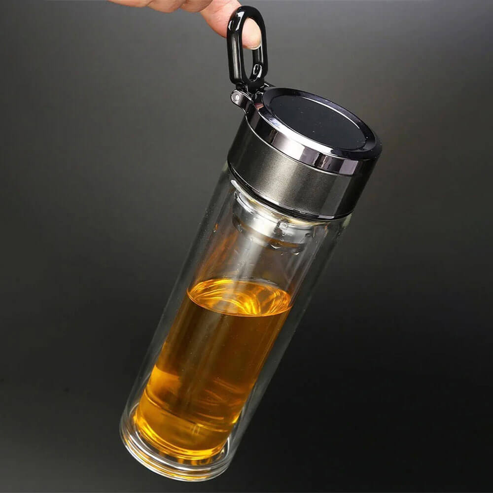 Aspen Glass Travel Tumbler - 20oz Insulated Stainless Steel Water Bottle with Lid & Straw, Leakproof & BPA-Free - Perfect for Hiking, Gym, Office & Outdoor Activities