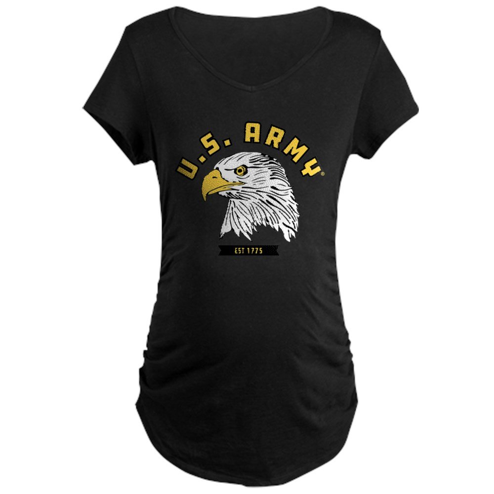 U.S. Army Eagle Maternity Dark T-Shirt - Comfortable Cotton Pregnancy Tee for Military Moms | Perfect for Casual Wear, Baby Showers & Patriotic Events