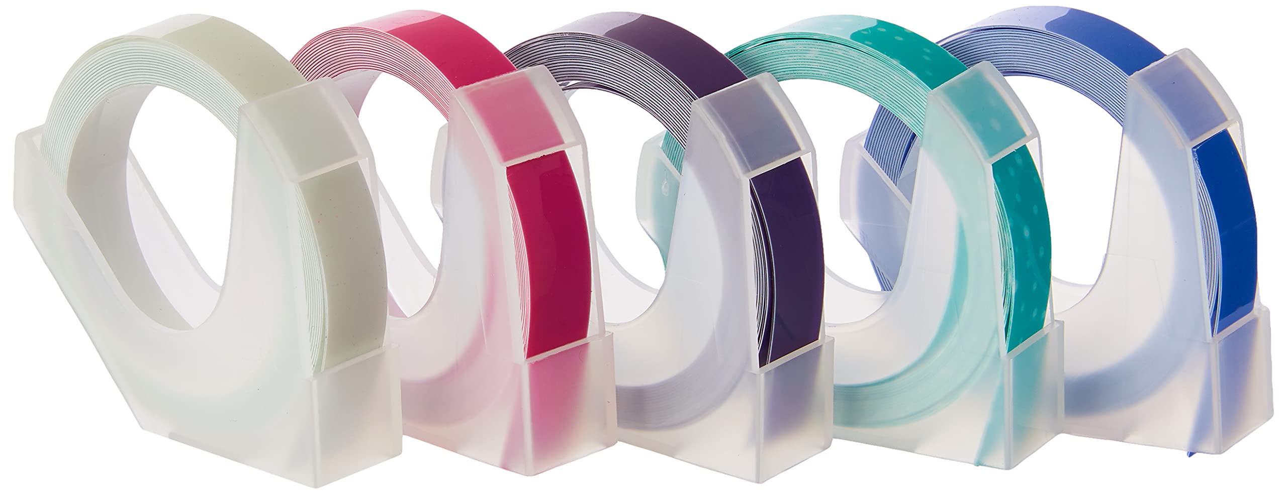 Artemio 18002931 5 Pack Pastel Color Refill Tapes for Label Maker - Perfect for Office Organization, School Supplies & Home Labeling Needs