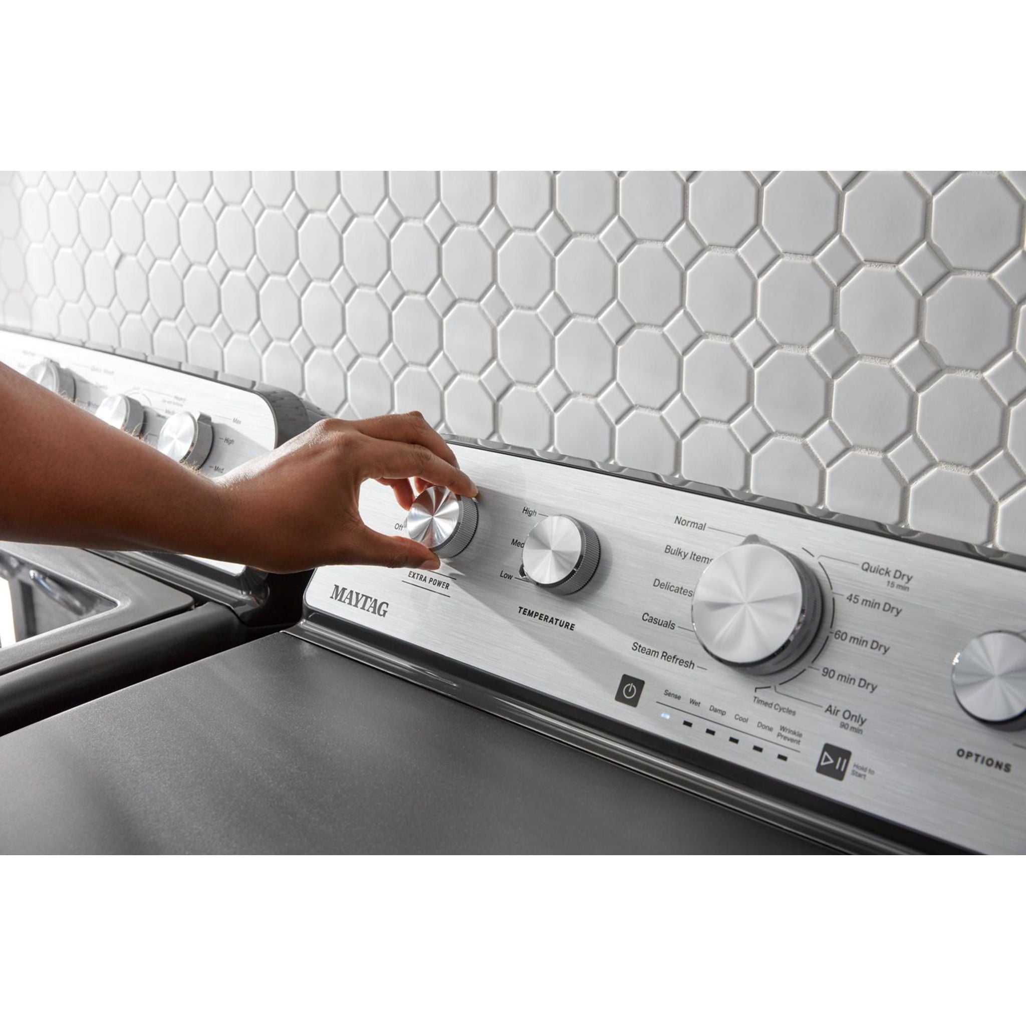 Maytag YMED5430PBK Electric Dryer - 7.0 Cu. Ft. Capacity, Energy Efficient, Volcano Black | Perfect for Laundry Rooms & Apartments | Fast Drying for Large Loads