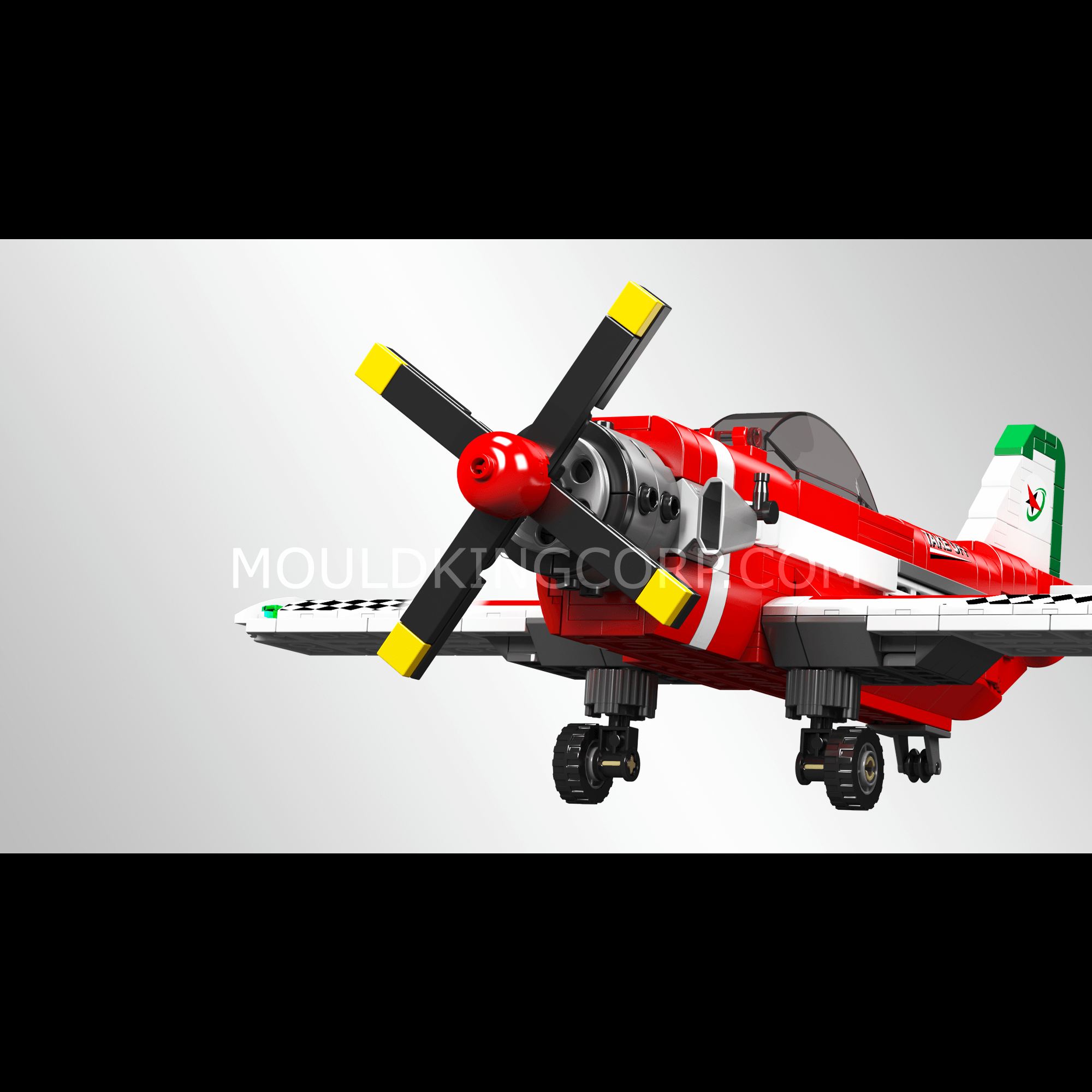 Mould King 24058 Racing Airplane Building Blocks Set - 470 PCS STEM Toy for Kids & Adults | Creative DIY Model Kit for Home Decoration, Birthday Gifts & Educational Play