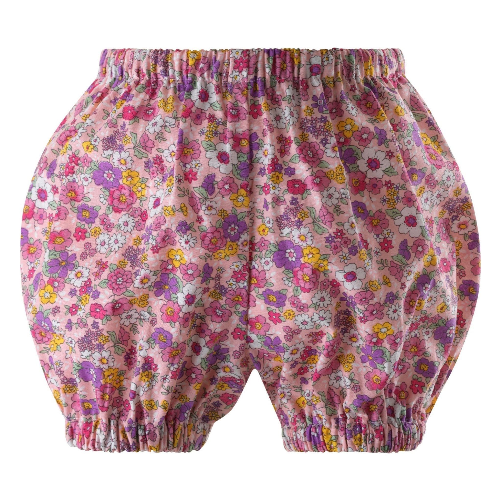 Floral Print Button Front Dress with Bloomers - Sweet Candy Color Summer Dress for Girls | Perfect for Parties, Photos & Special Occasions