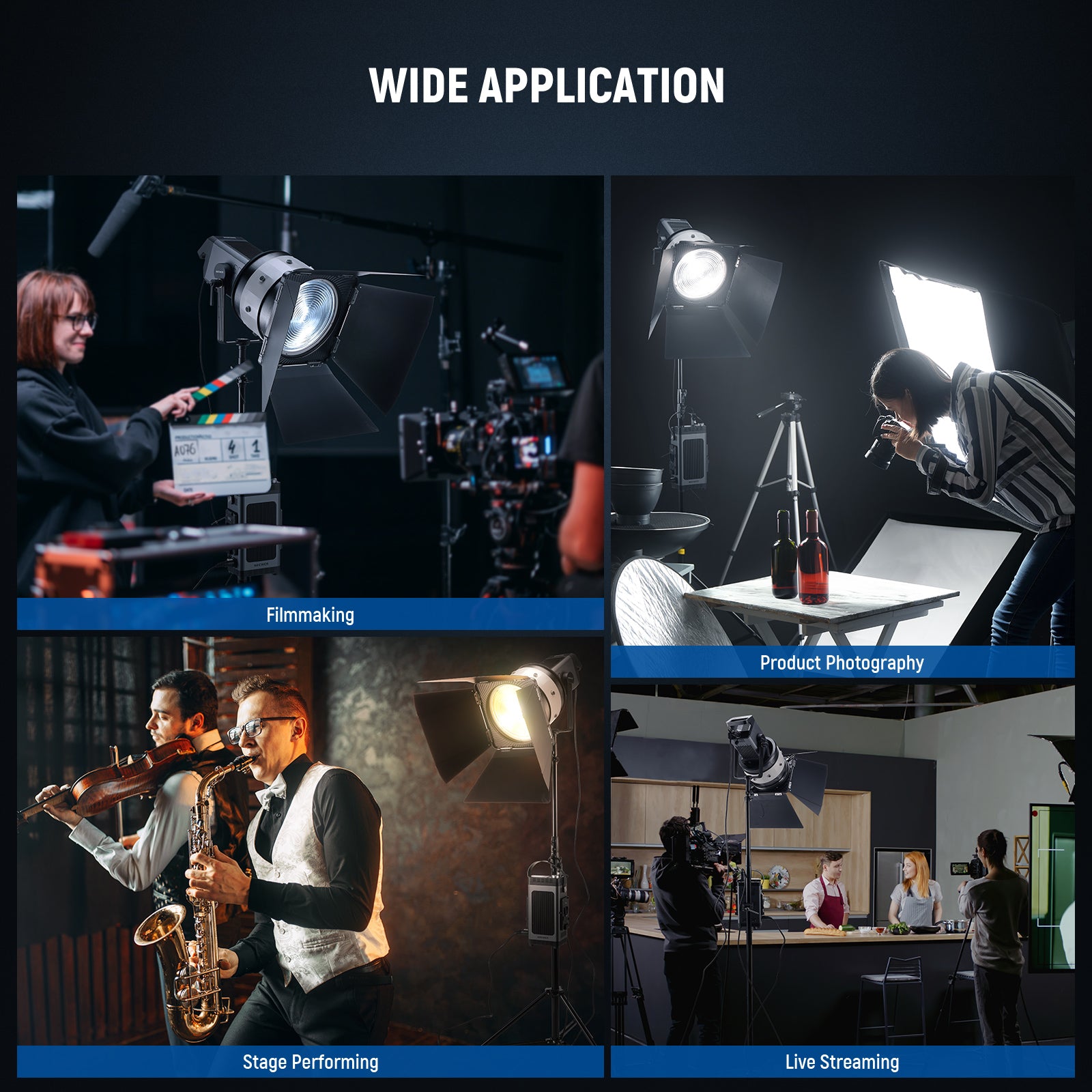 NEEWER CSF10 10-Inch Fresnel Lens with 35° Beam Angle - Perfect for Stage Lighting, Photography, and Film Production
