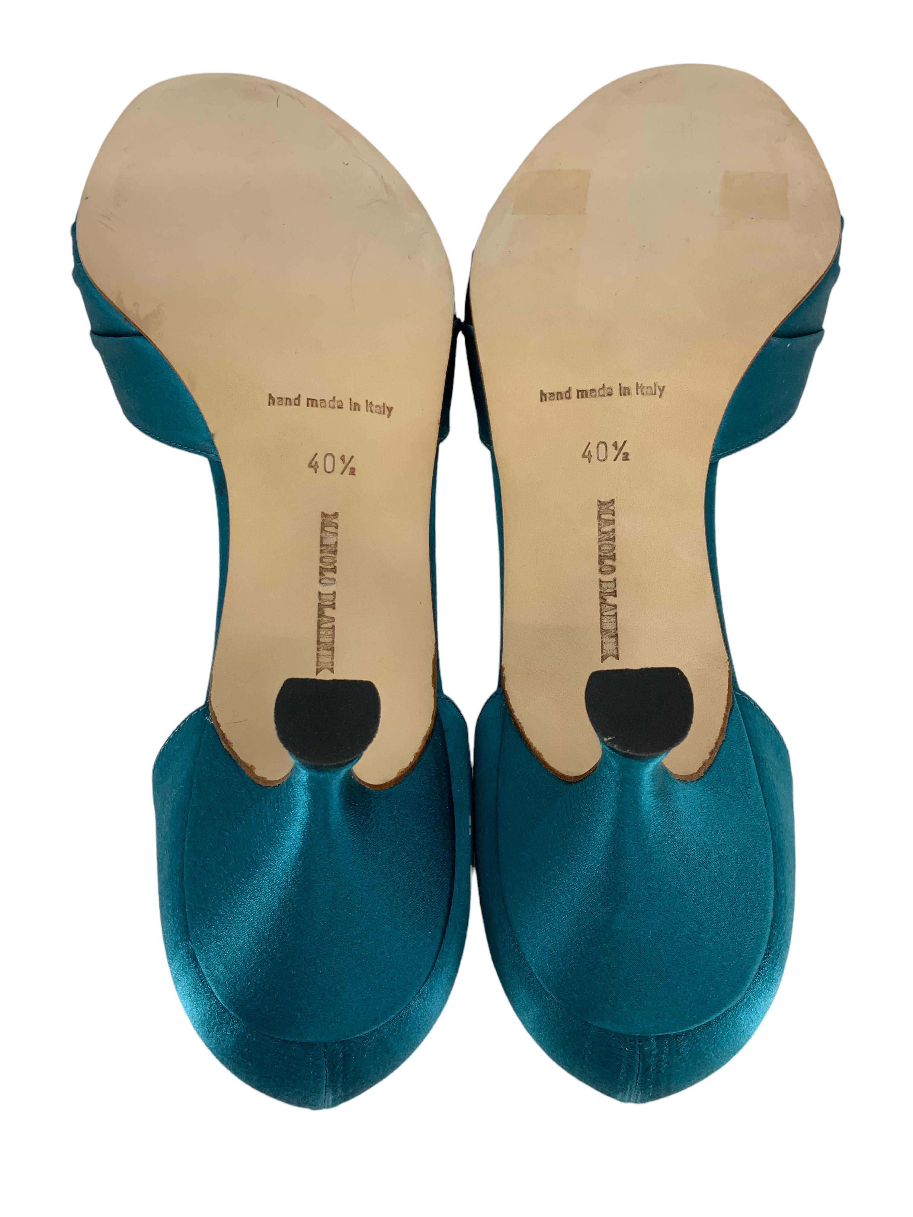 Manolo Blahnik Sedaraby Embellished Satin d'Orsay Pumps - Women's Luxury High Heels Size 10.5 | Perfect for Weddings, Parties & Formal Events