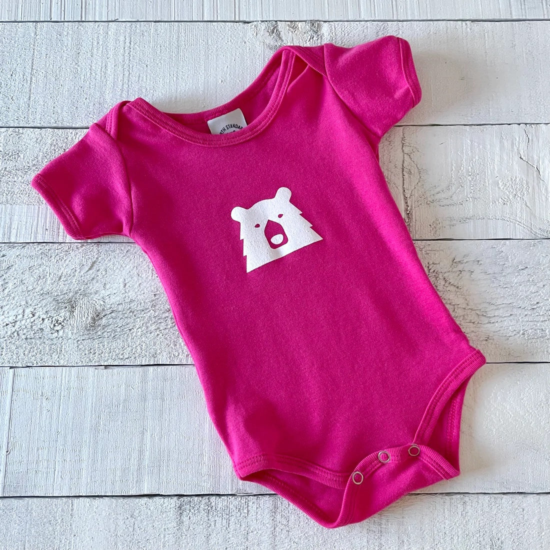 Adorable Fuchsia & White Baby Mascot Onesie - Soft Cotton Infant Bodysuit for Newborns & Toddlers - Perfect for Photo Shoots, Birthday Parties & Family Events