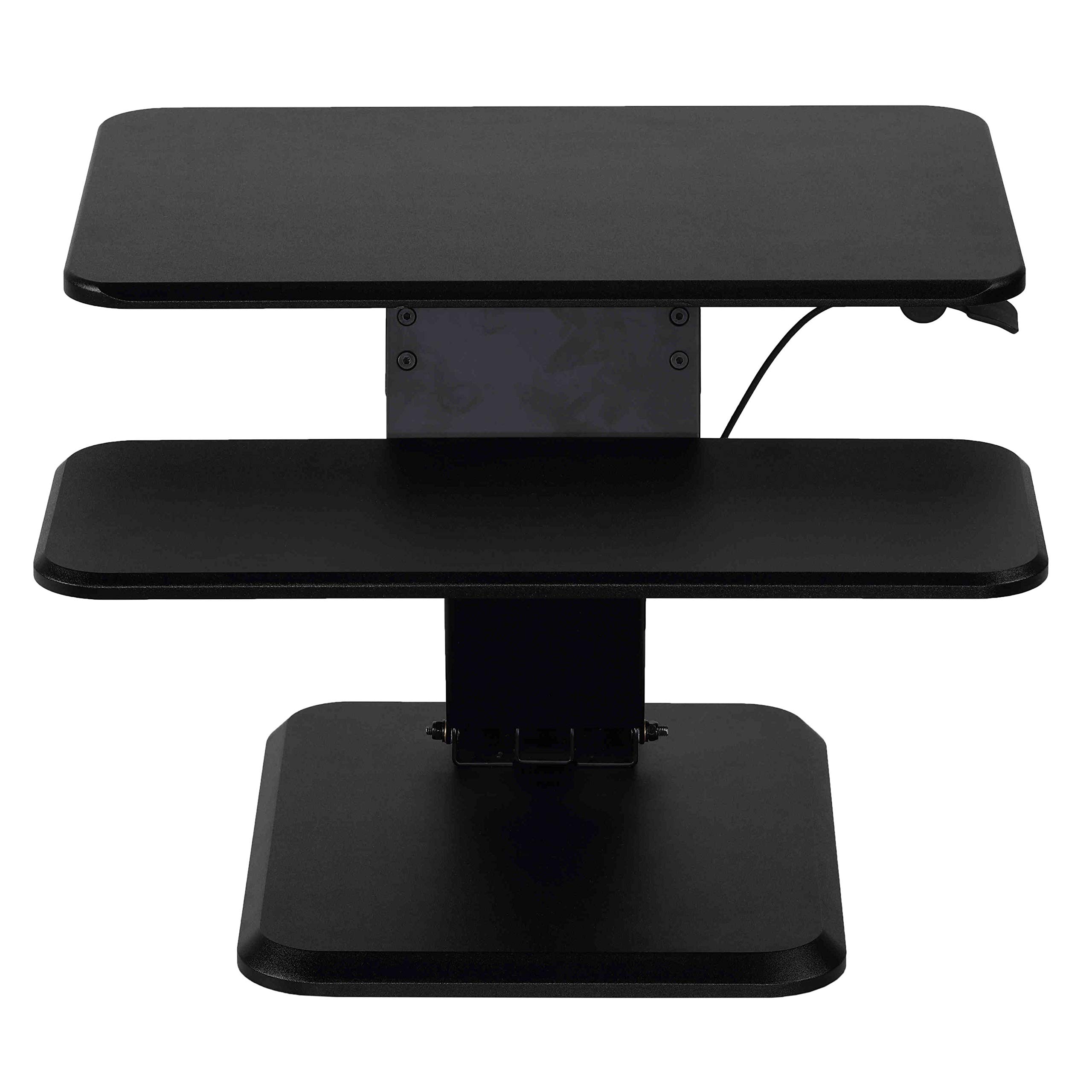 Cortesi Home Orbit Sit to Stand Adjustable Height Desktop Converter Monitor Stand - Ergonomic Workspace Solution for Office & Home, Black - Perfect for Computer, Laptop & Dual Monitor Setup