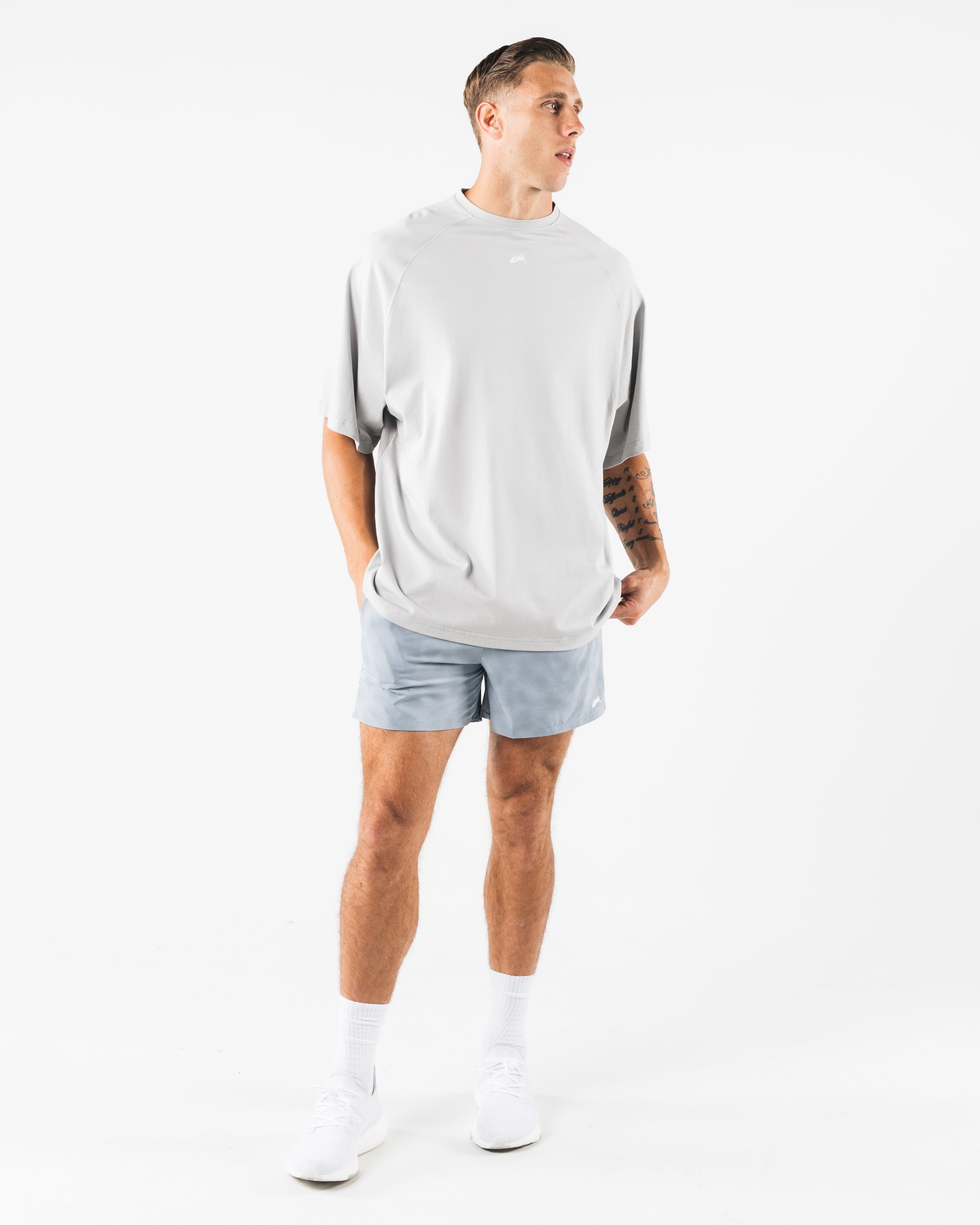 Dynamic Shorts with Slate Print - Stylish and Comfortable for Gym, Running, and Casual Wear