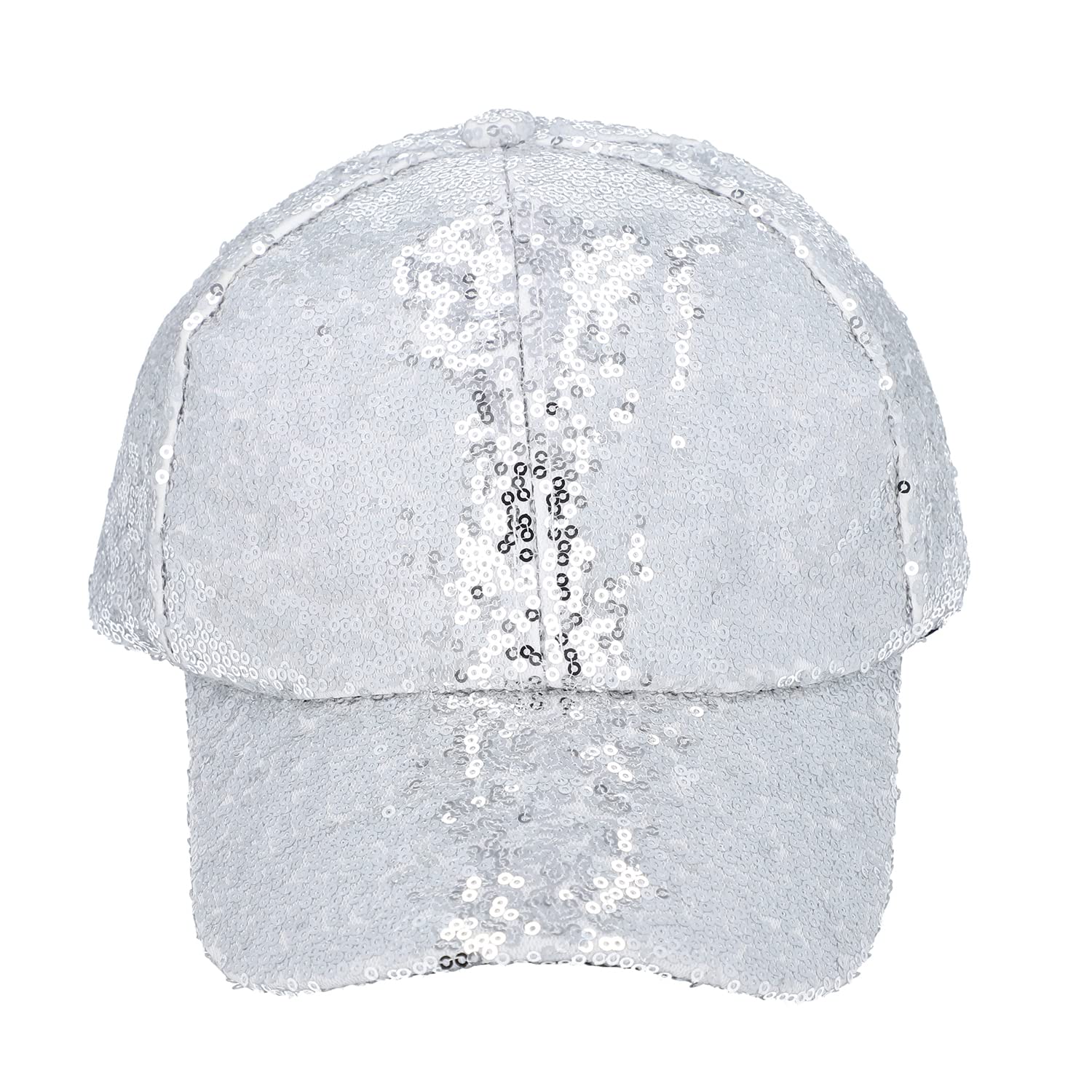 Shop LC Handcrafted Sequin Adjustable Baseball Cap for Women - Stylish Elastic Band Closure, Perfect Graduation Gift, Party & Outdoor Activities