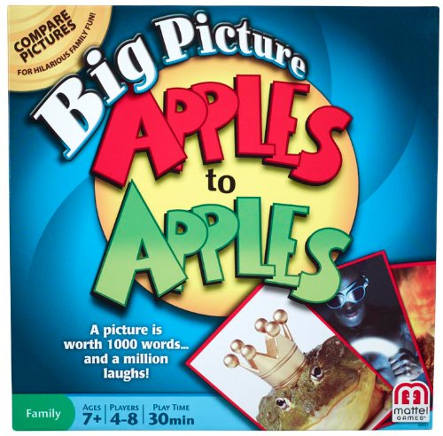 Mattel Games Big Picture Apples to Apples Party Card Game - Fun Family Board Game for Kids & Adults, Perfect for Game Nights & Social Gatherings