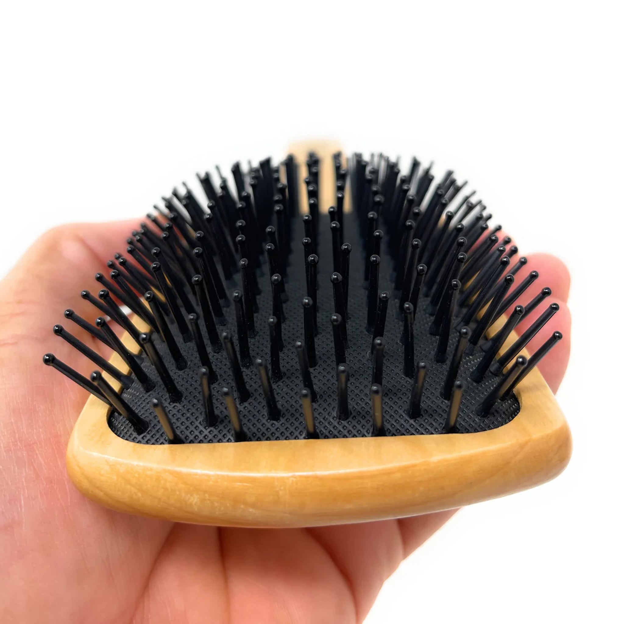 Scalpmaster 13 Rows Wooden Paddle Hair Brush with Cushion Base - Professional Styling & Drying Tool for Smooth, Tangle-Free Hair - Perfect for Home & Salon Use (1 Piece)