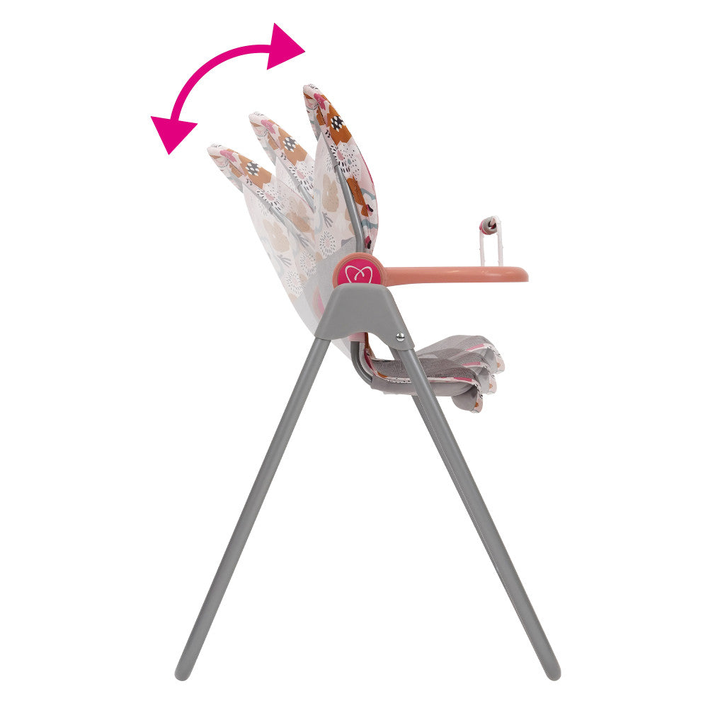 509 Crew Melange Flora Foodie Doll Highchair Set for Toddlers Ages 3+ - Pretend Play Kitchen Accessory for Kids, Perfect for Tea Parties & Role-Playing Games