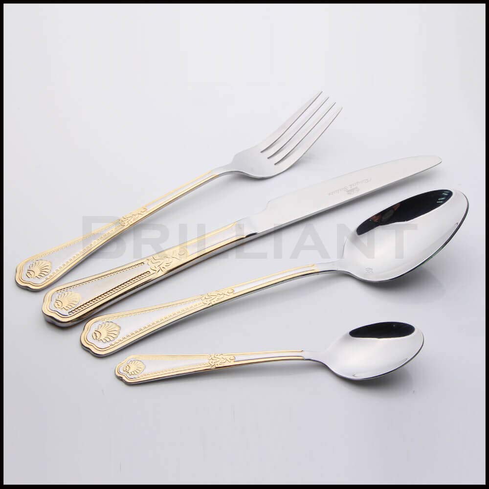 Venezia Collection 75-Piece 24K Gold Flatware Set for 12 - Premium 18/10 Surgical Stainless Steel Luxury Silverware Cutlery with Wooden Storage Case - Perfect for Fine Dining, Wedding Gifts & Hostess Entertaining (Miami)