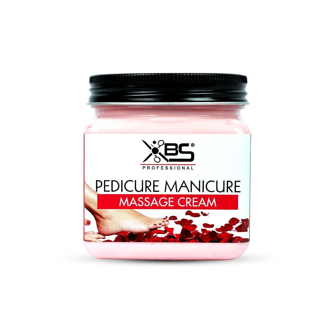 XBS Massage Cream for Pedicure & Manicure - Deep Moisturizing Skin Care Treatment for Dry, Dull Skin - All Skin Types - 12.8oz (380ml) - Perfect for Spa, Salon & Home Relaxation Therapy