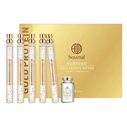 InstaLift Soluble Protein Thread Lifting Set with Nano Gold Essence - 2022 New Collagen Silk Thread & Gold Face Serum for Deep Skin Hydration | At-Home Face Lift Treatment for Wrinkles & Fine Lines (Style A)