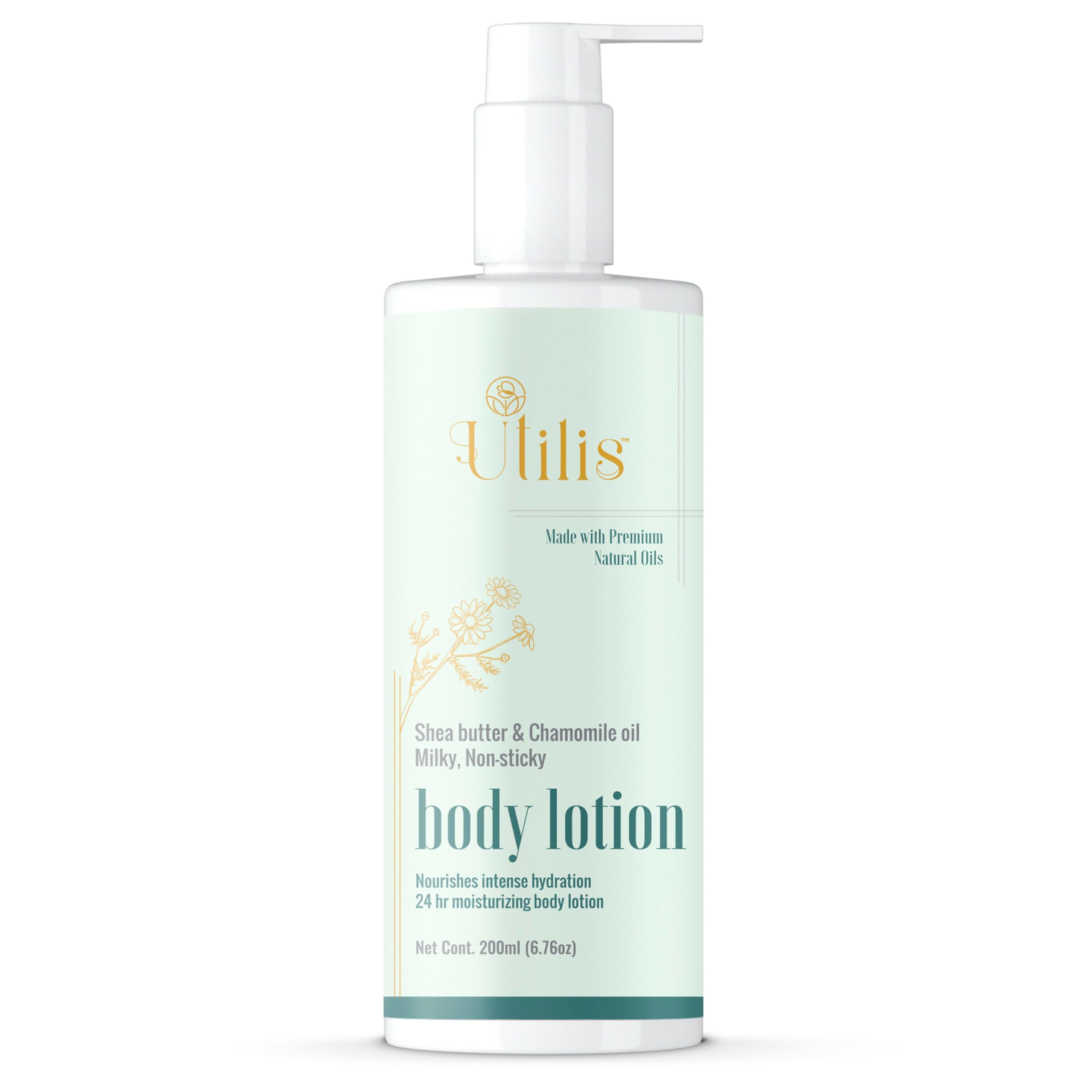 Pure Shea Butter Body Lotion with Rosehip, Maracuja & Chamomile Oil - Deep Hydration & Skin Brightening for All Skin Types | Tan Protection | Men & Women | 200ml (Pack of 2) | Perfect for Dry Skin Care, Daily Moisturizing & Post-Sun Recovery