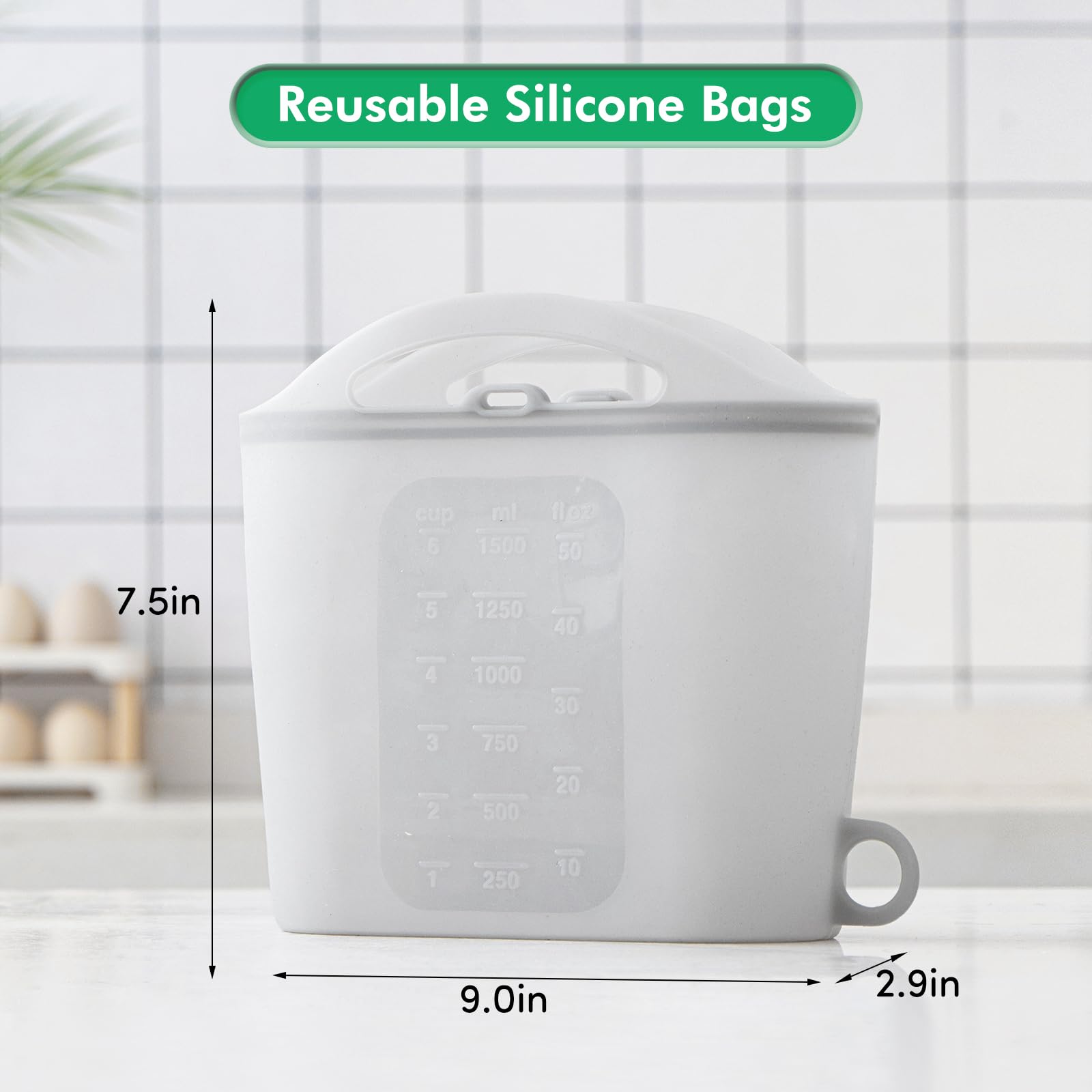 2 Pack Reusable Silicone Microwave Steam Sterilizer Bags - 1.5L Baby Bottle Sterilizer for Home & Travel | BPA-Free Steam Sanitizer for Pacifiers, Breast Pump Parts & Accessories | Dishwasher Safe & Compact for On-the-Go Use