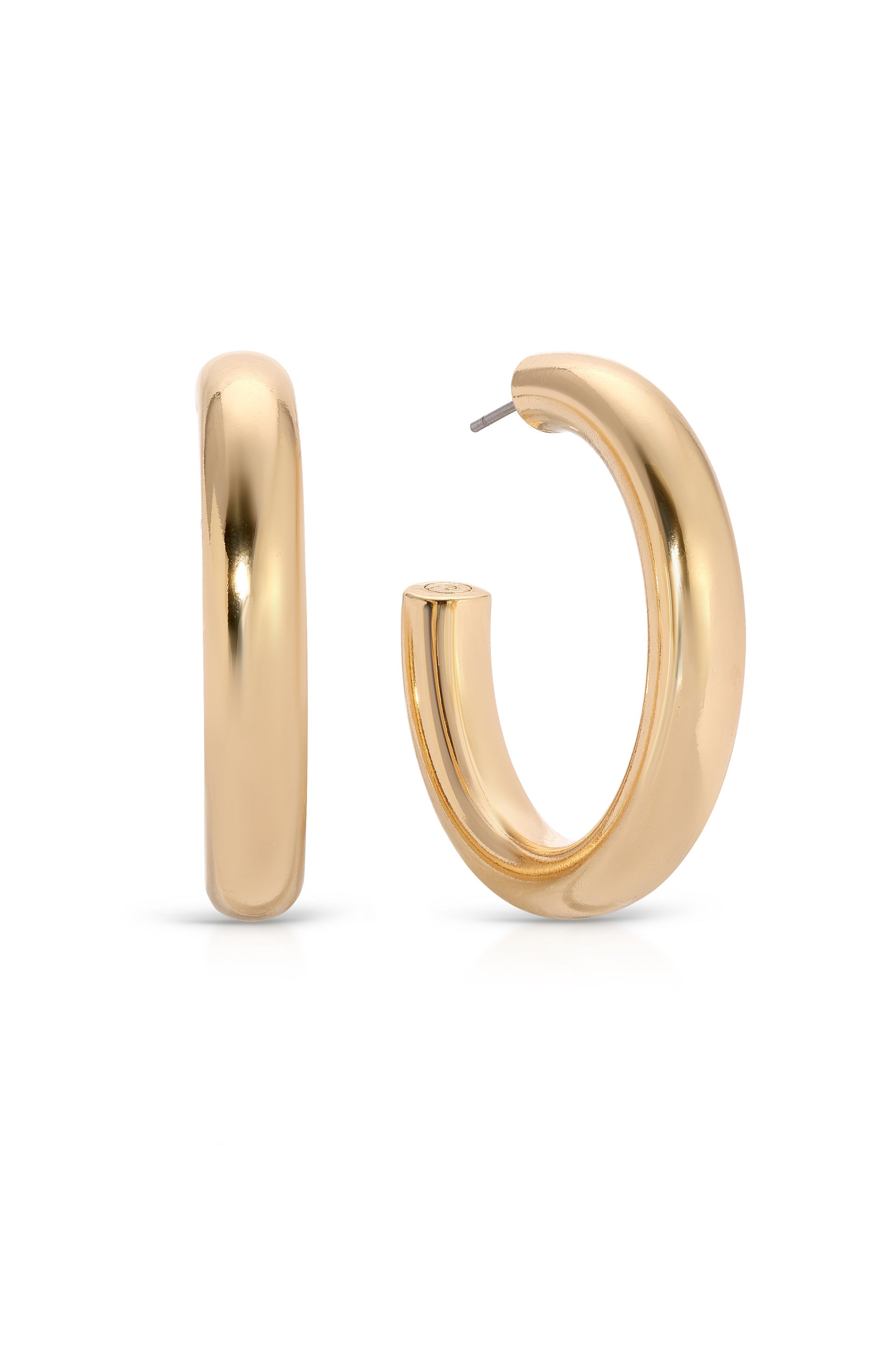 Classic Medium Thick Hoop Earrings for Women - Elegant Everyday Wear & Special Occasions