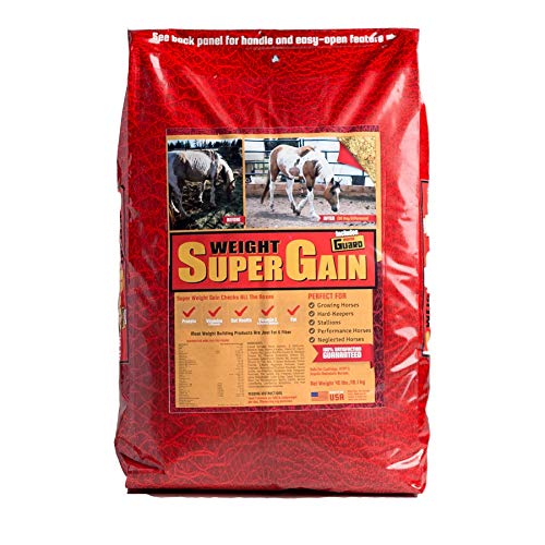 Horse Guard Super Weight Gain 40 lb - High Protein Equine Vitamin & Mineral Supplement with Probiotics for Horses - Promotes Muscle Growth & Healthy Digestion - Ideal for Underweight, Performance & Senior Horses