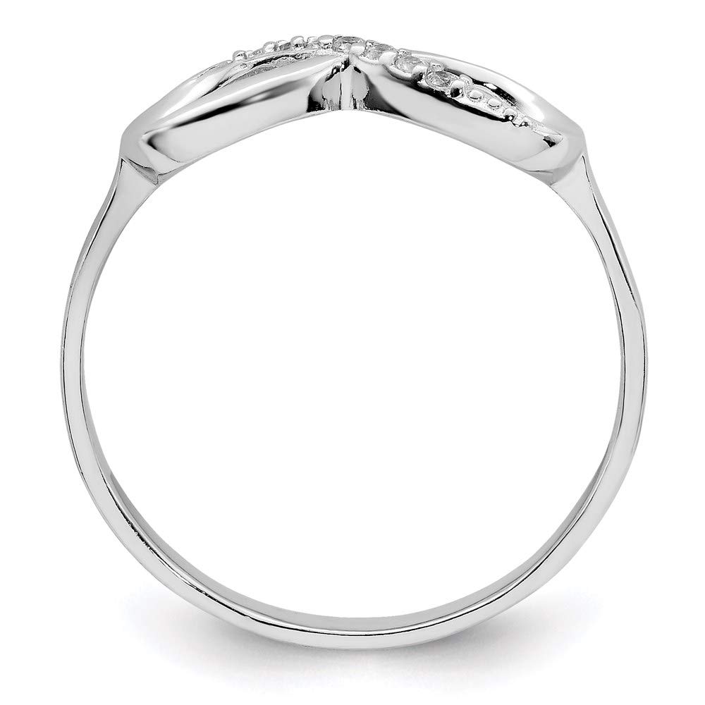 925 Sterling Silver Cubic Zirconia Infinity Ring for Women - Elegant Fine Jewelry Gift for Her - Perfect for Anniversaries, Valentine's Day & Special Occasions