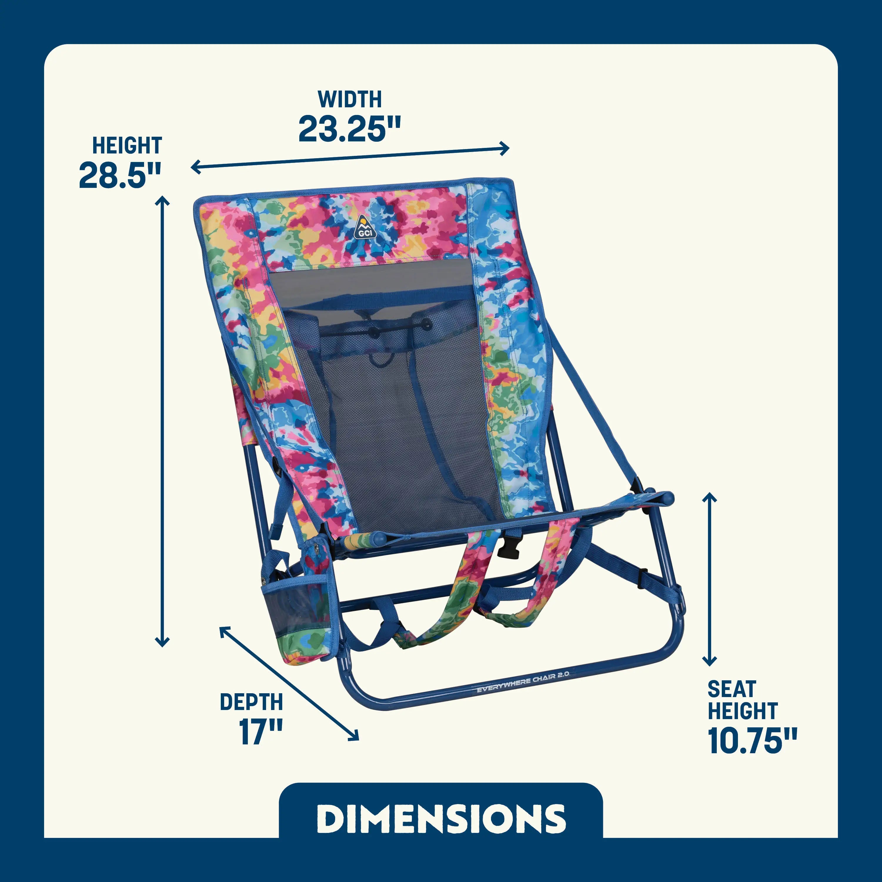 Everywhere Chair 2 - Portable Folding Camping Chair with Carry Bag, Lightweight Outdoor Seat for Beach, Picnic, Travel, and Backyard Relaxation