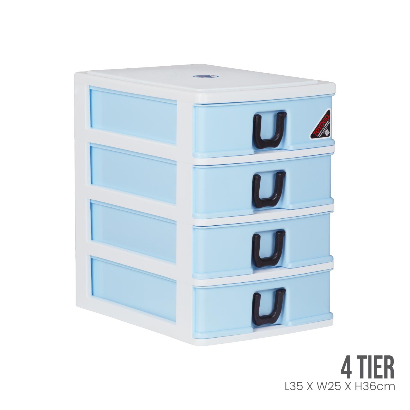 WHITE FRAME - BABY BLUE DRAWER (401-4WF-BBB)