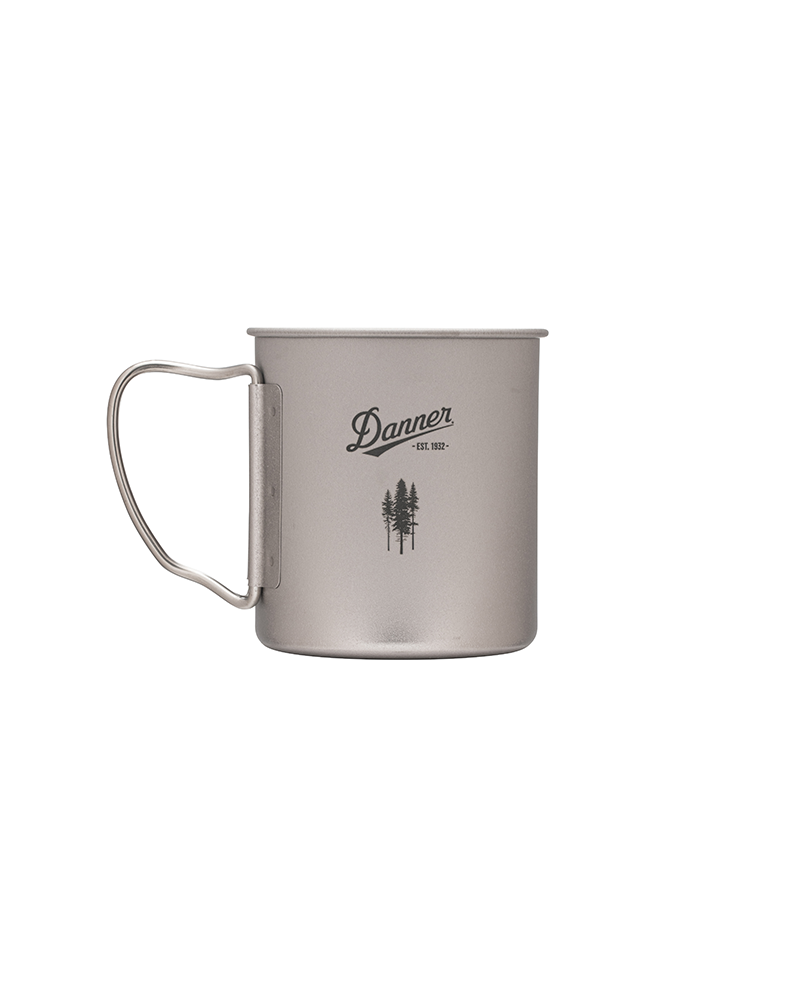 Snow Peak x Danner Titanium Single Wall 450ml Camping Mug - Lightweight & Durable for Backpacking, Hiking & Outdoor Adventures