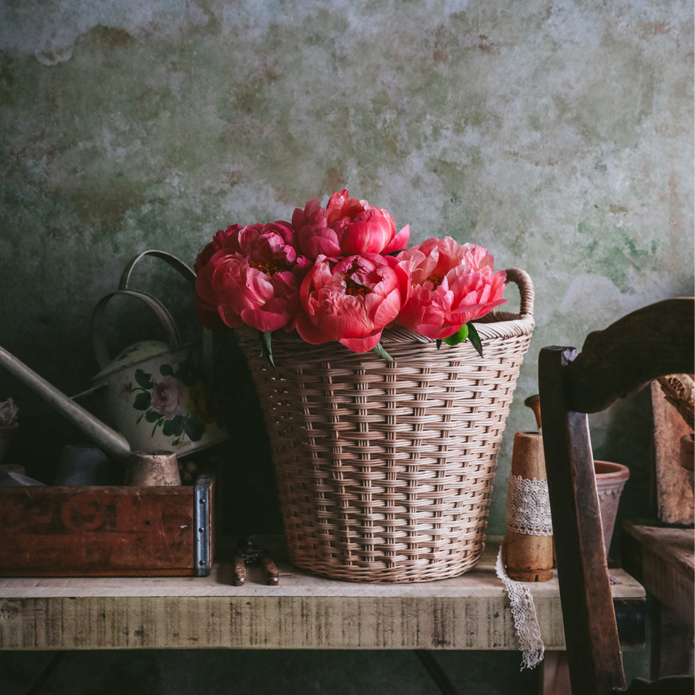 Handwoven Round Floor Basket - Natural Rattan Storage Basket for Home Decor, Organizer for Blankets, Toys & Magazines | Perfect for Living Room, Bedroom & Nursery