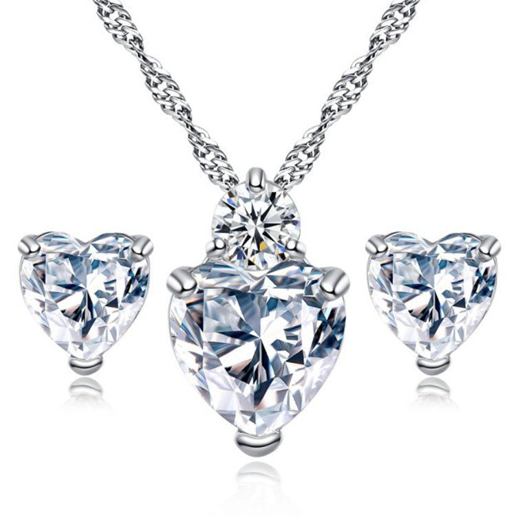 Elegant Bridal Jewelry Set - Sterling Silver Earrings and Necklace for Wedding, Engagement & Special Occasions | Perfect Gift for Bride, Bridesmaids & Anniversary