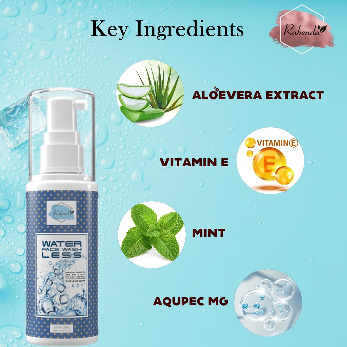 Oil-Free Waterless Face Wash for Oily Skin - 99% Germs Removal, UV Protection & Refreshing Cleanser | Perfect for Travel, Gym & On-the-Go Skincare