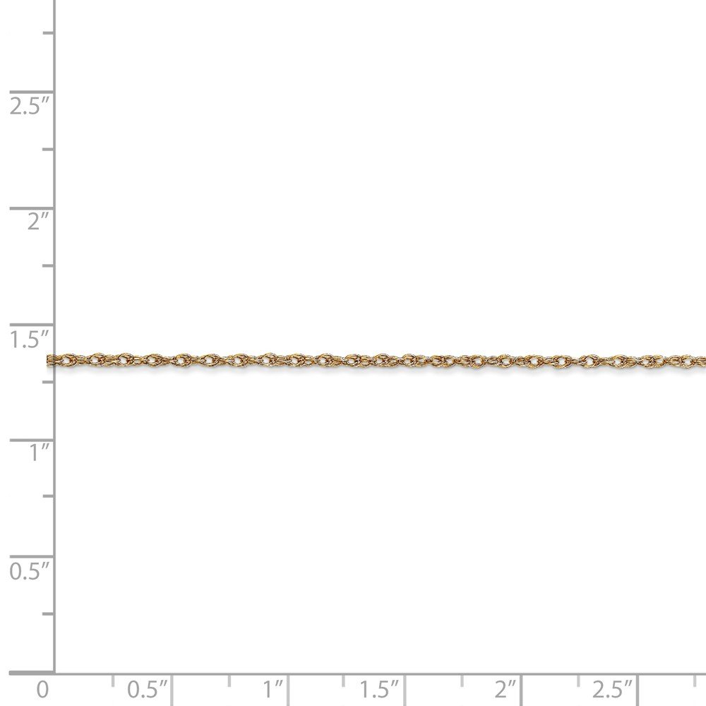 14K Solid Yellow Gold 1.15mm Cable Rope Chain Necklace for Women - Dainty & Elegant Jewelry Gift for Birthday, Anniversary, Valentine's Day