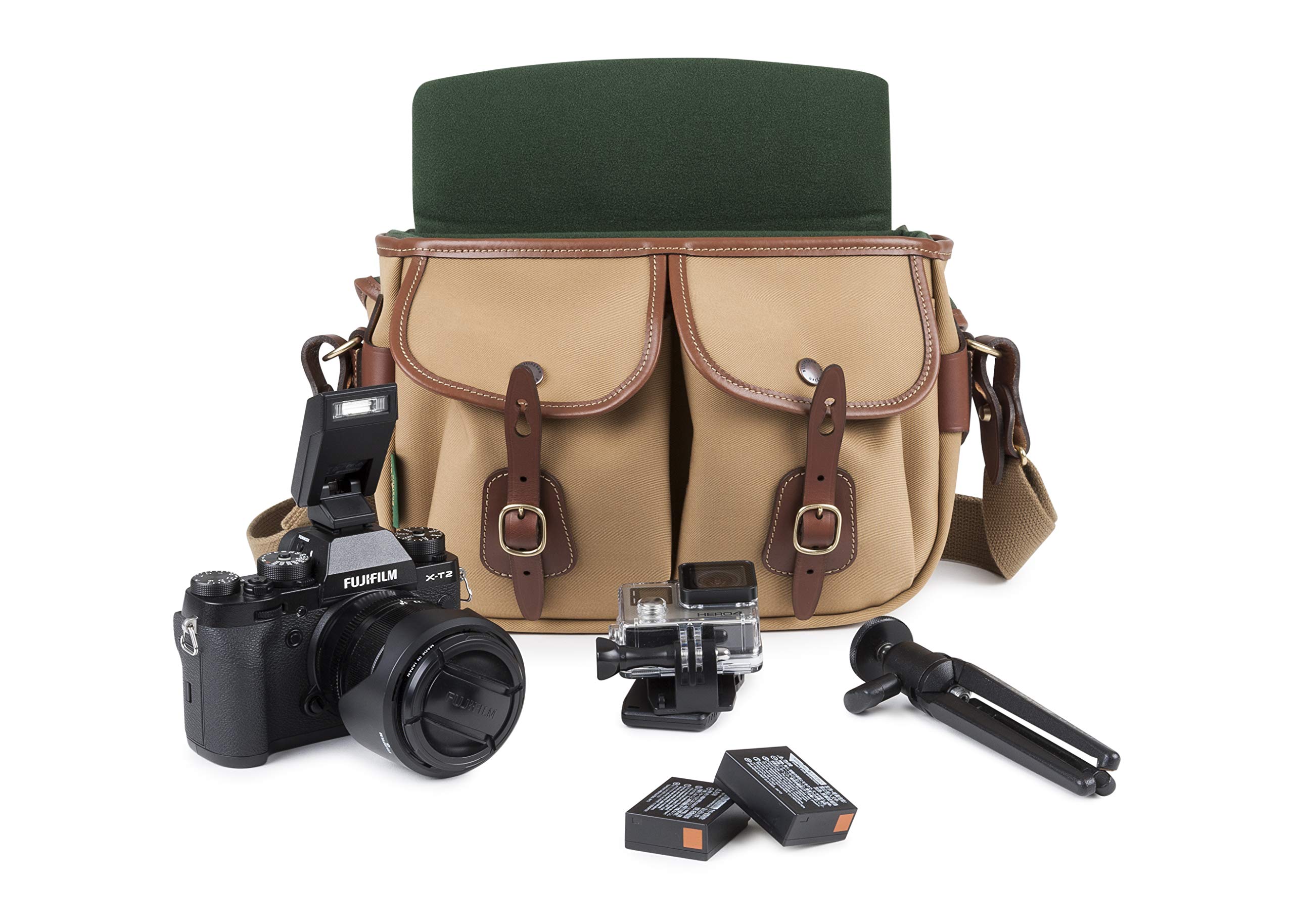 Billingham Hadley Small Pro Camera Bag - Khaki Canvas & Tan Leather - Durable DSLR & Mirrorless Camera Case for Travel & Photography